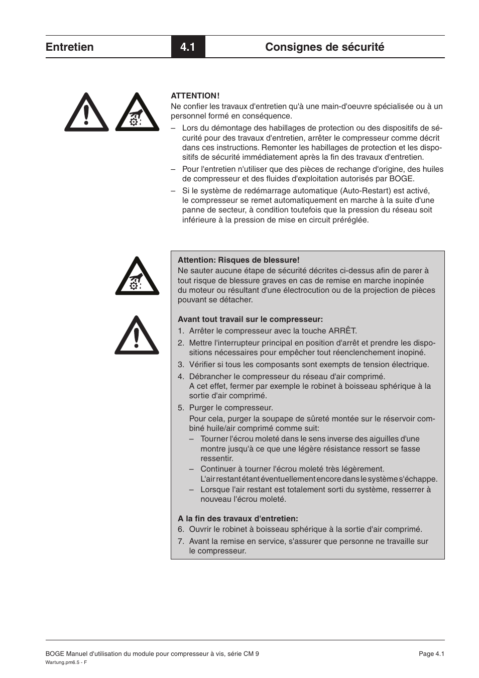 Entretien, 1 consignes de sécurité | Karcher HD 7-250 De Tr1 User Manual | Page 116 / 264