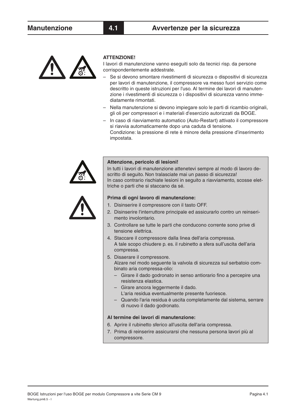 Manutenzione, 1 avvertenze per la sicurezza | Karcher HD 7-250 De Tr1 User Manual | Page 159 / 264