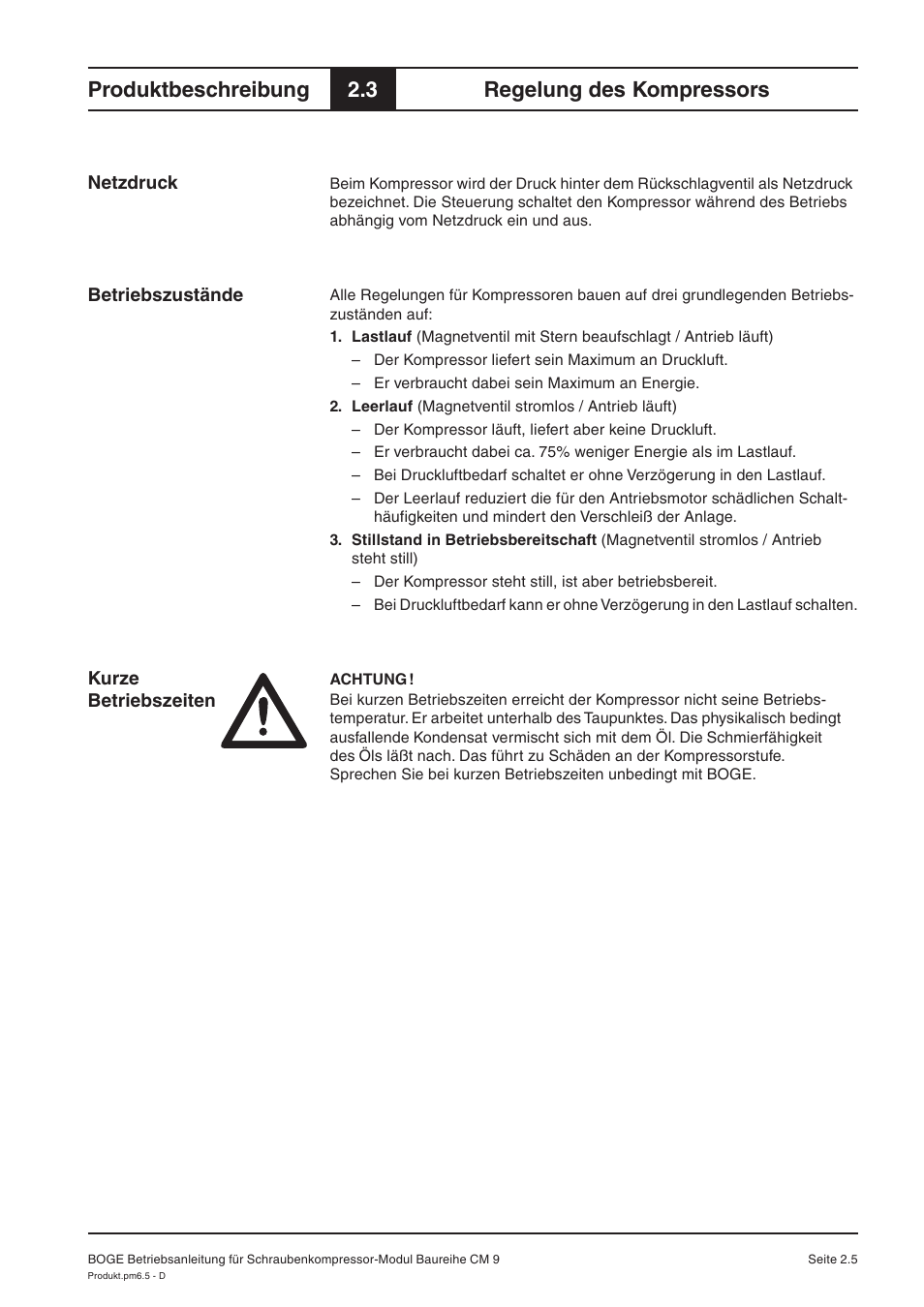 Produktbeschreibung, 3 regelung des kompressors | Karcher HD 7-250 De Tr1 User Manual | Page 18 / 264