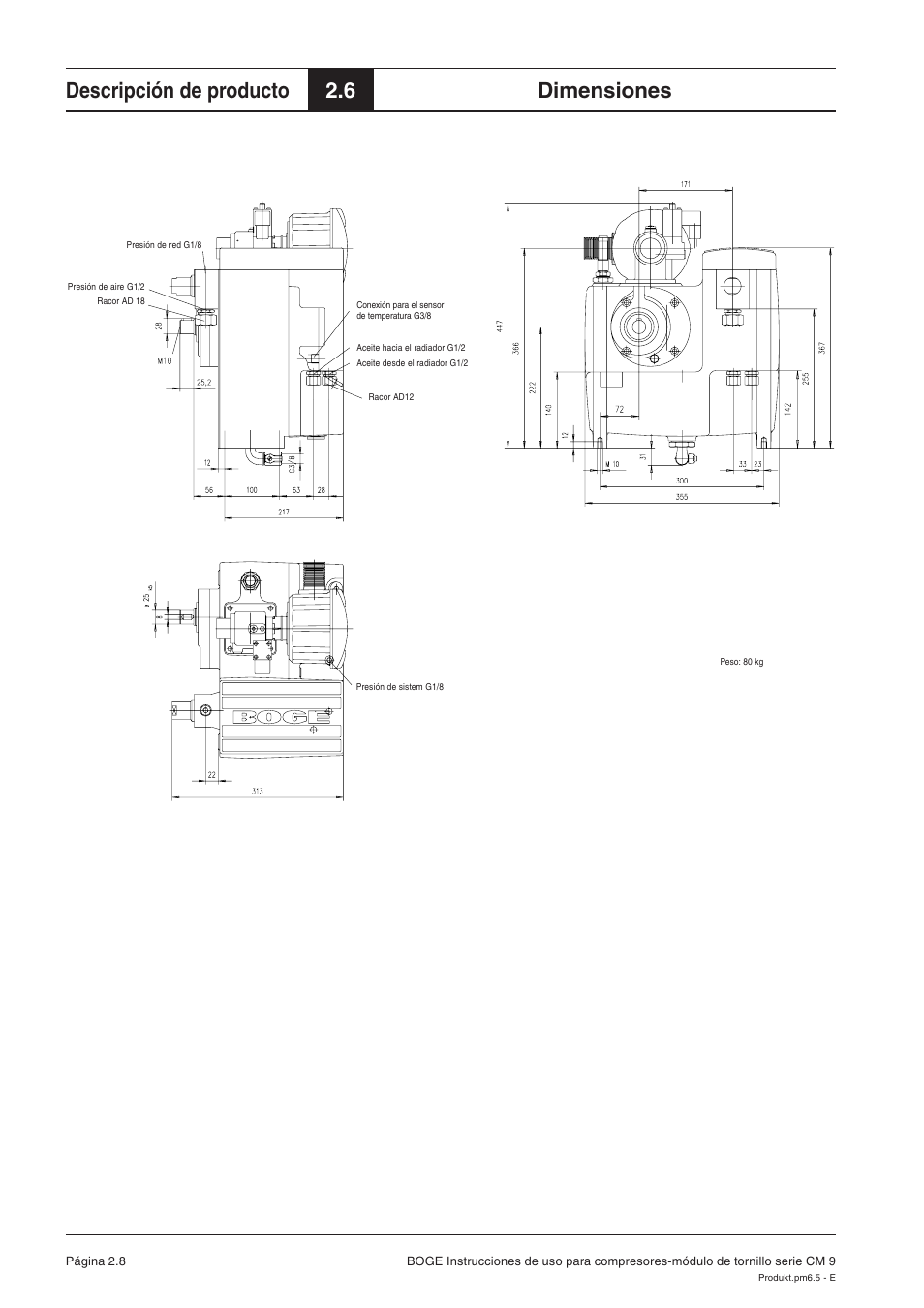 Descripción de producto, 6 dimensiones | Karcher HD 7-250 De Tr1 User Manual | Page 195 / 264