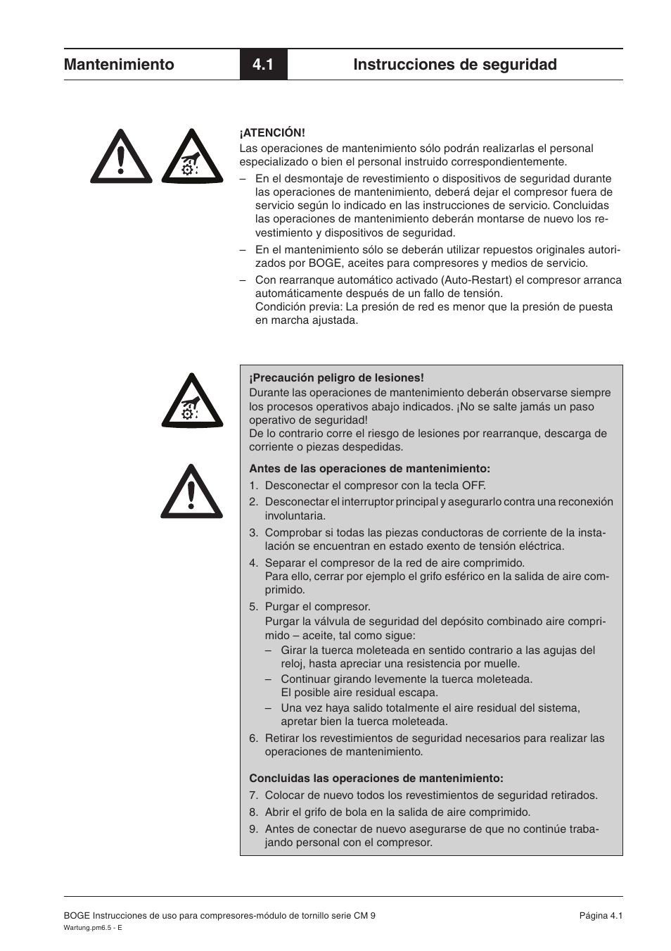 Mantenimiento, 1 instrucciones de seguridad | Karcher HD 7-250 De Tr1 User Manual | Page 202 / 264