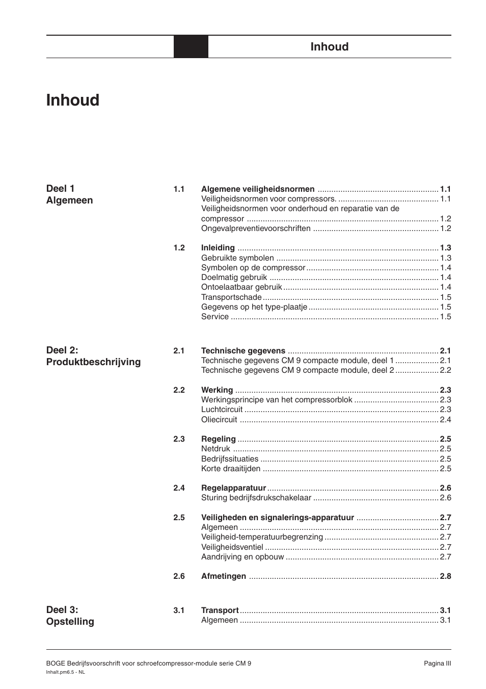 Inhoud, Inhoud 1 | Karcher HD 7-250 De Tr1 User Manual | Page 223 / 264