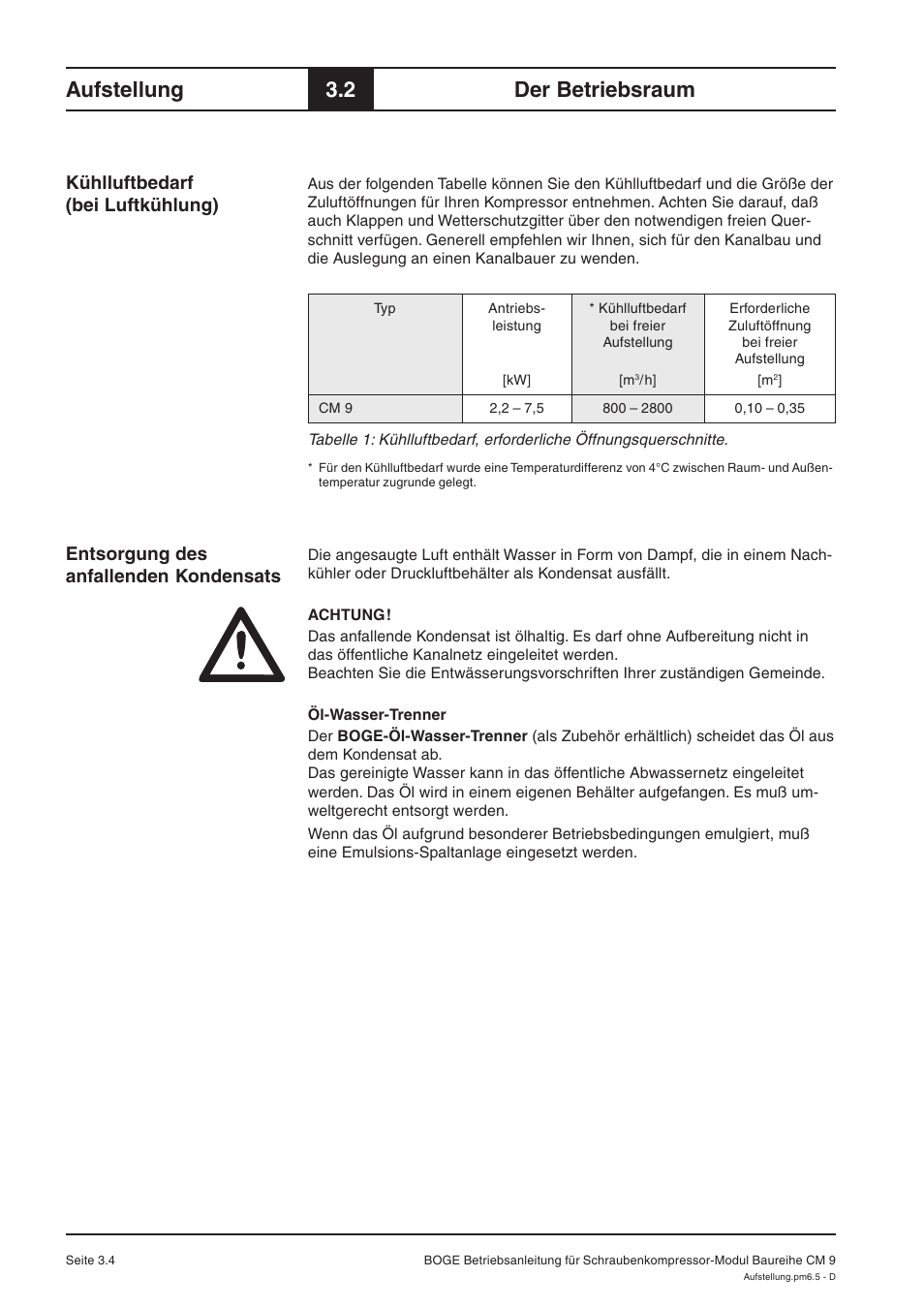 Aufstellung, 2 der betriebsraum, Entsorgung des anfallenden kondensats | Kühlluftbedarf (bei luftkühlung) | Karcher HD 7-250 De Tr1 User Manual | Page 25 / 264