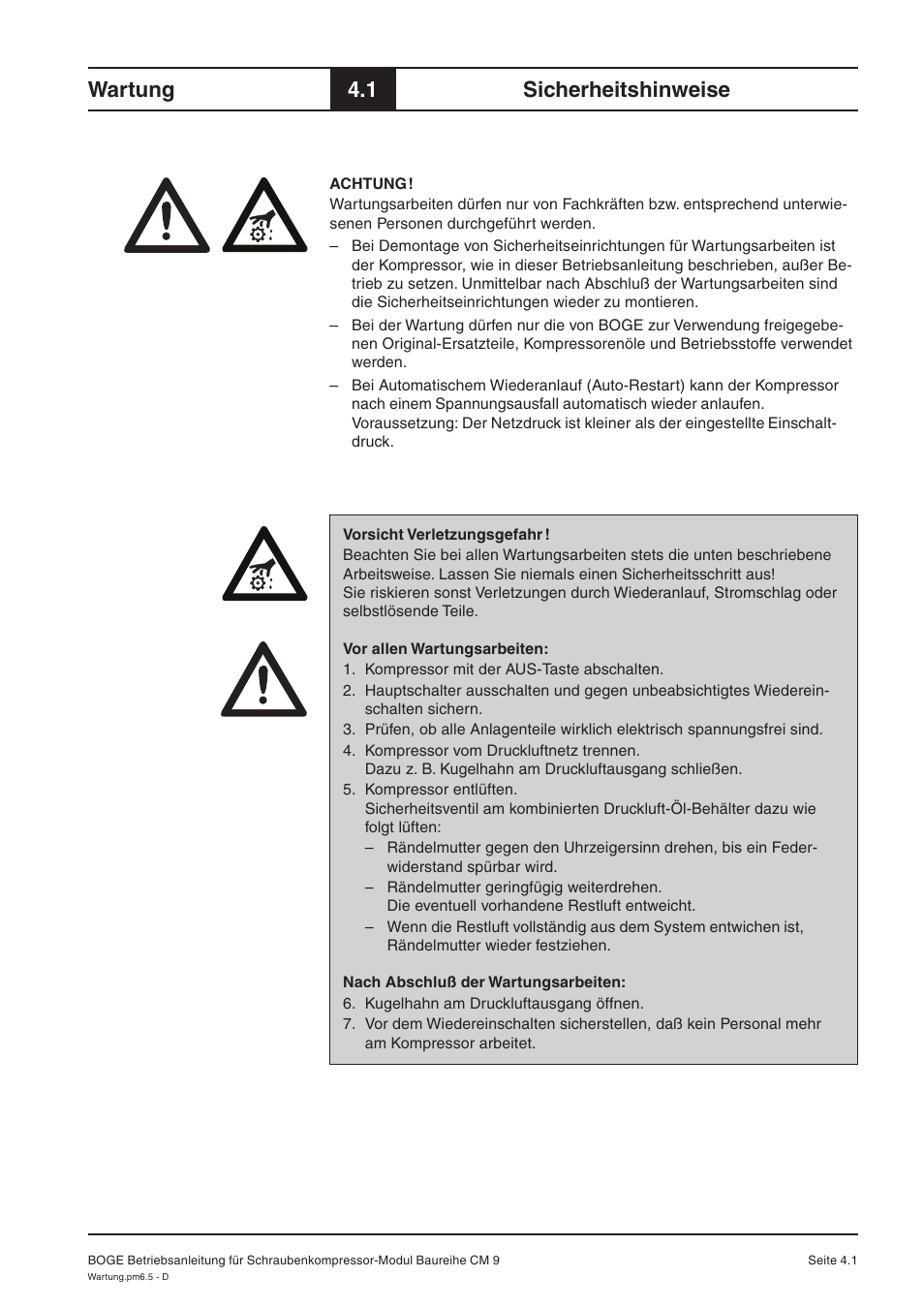 Wartung, 1 sicherheitshinweise | Karcher HD 7-250 De Tr1 User Manual | Page 28 / 264