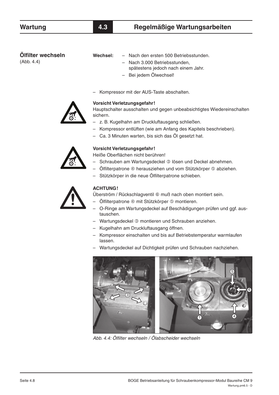 Wartung, 3 regelmäßige wartungsarbeiten | Karcher HD 7-250 De Tr1 User Manual | Page 35 / 264
