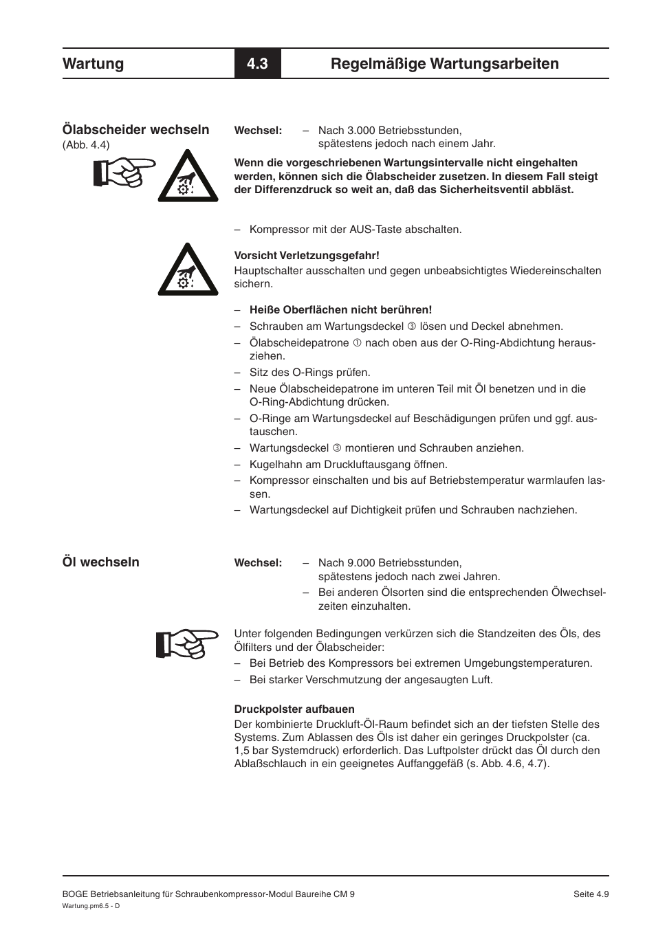 Wartung, 3 regelmäßige wartungsarbeiten | Karcher HD 7-250 De Tr1 User Manual | Page 36 / 264