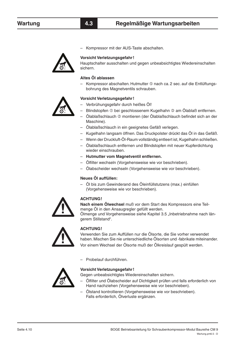 Wartung, 3 regelmäßige wartungsarbeiten | Karcher HD 7-250 De Tr1 User Manual | Page 37 / 264