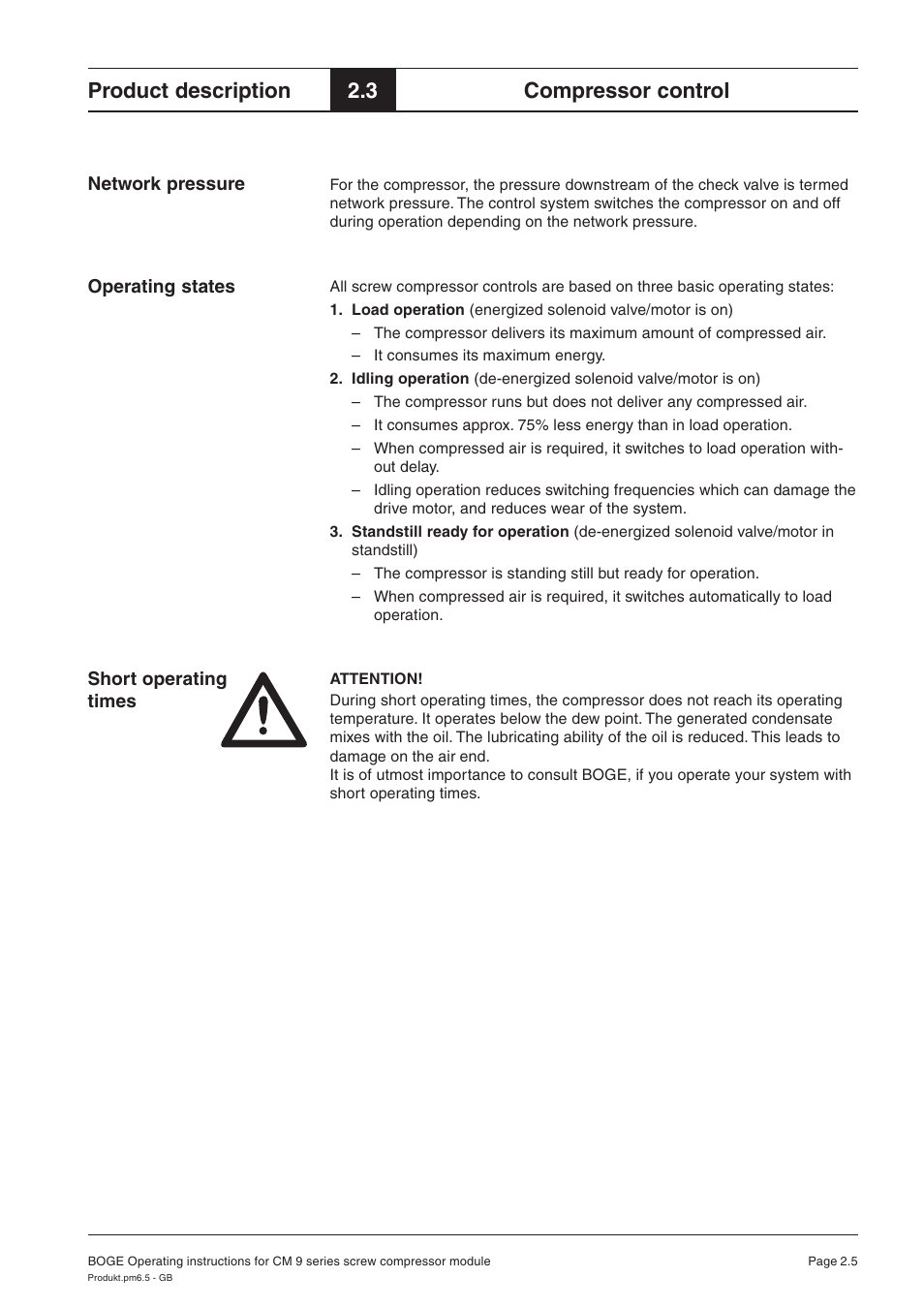Product description, 3 compressor control | Karcher HD 7-250 De Tr1 User Manual | Page 61 / 264
