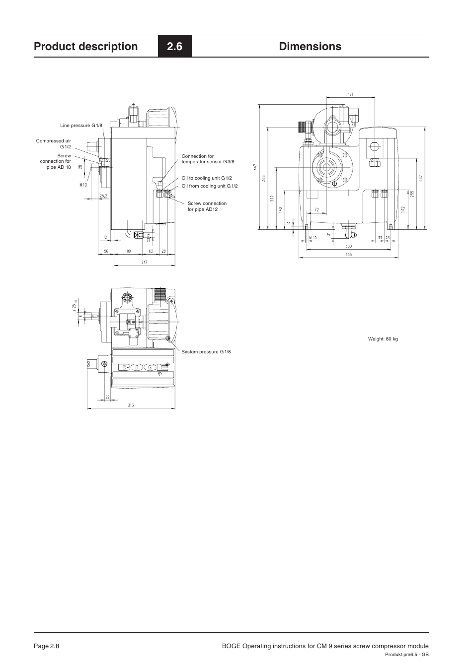 Product description, 6 dimensions | Karcher HD 7-250 De Tr1 User Manual | Page 64 / 264