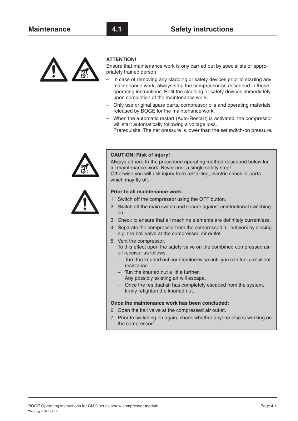 Maintenance, 1 safety instructions | Karcher HD 7-250 De Tr1 User Manual | Page 71 / 264