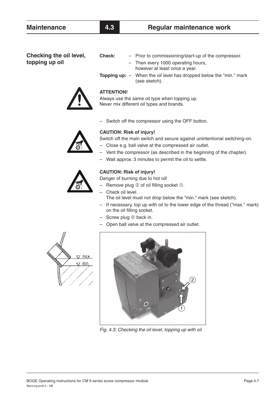 Maintenance, 3 regular maintenance work | Karcher HD 7-250 De Tr1 User Manual | Page 77 / 264