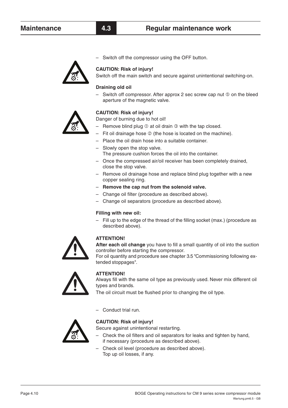Maintenance, 3 regular maintenance work | Karcher HD 7-250 De Tr1 User Manual | Page 80 / 264