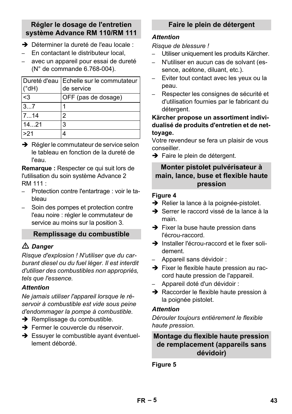 Remplissage du combustible, Faire le plein de détergent | Karcher HDS 13-20-4 SX User Manual | Page 43 / 472