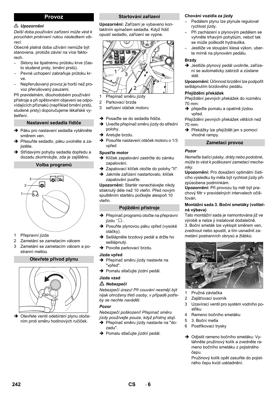 Provoz | Karcher KM 150-500 LPG User Manual | Page 242 / 457