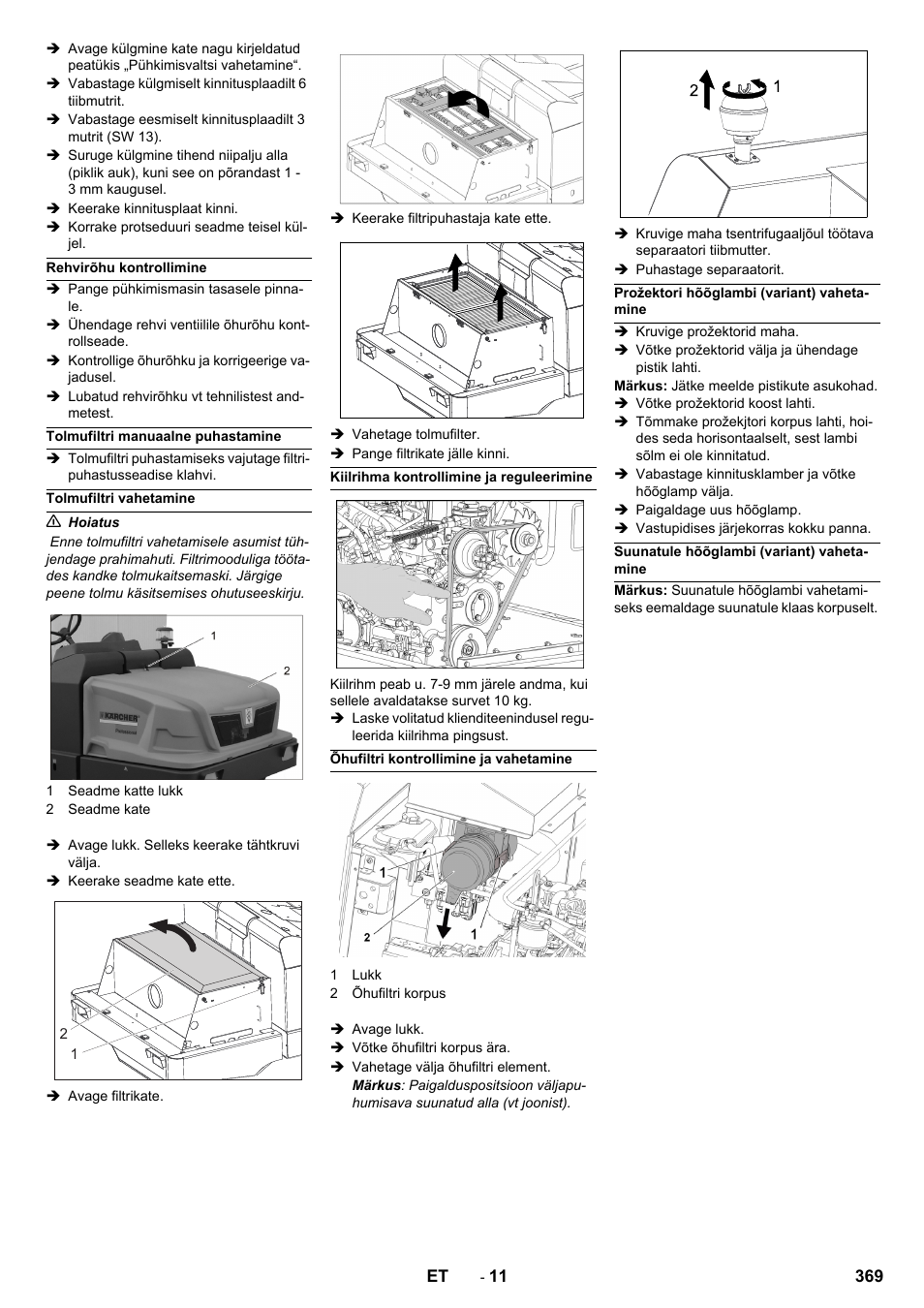 Karcher KM 150-500 LPG User Manual | Page 369 / 457