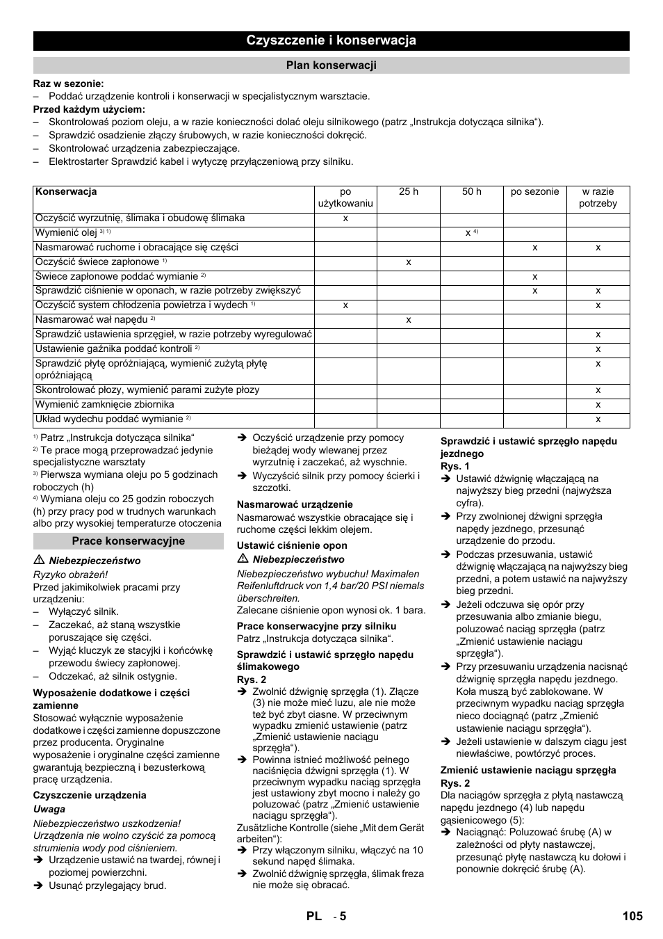 Czyszczenie i konserwacja, 105 pl | Karcher STH 8-66 User Manual | Page 105 / 128