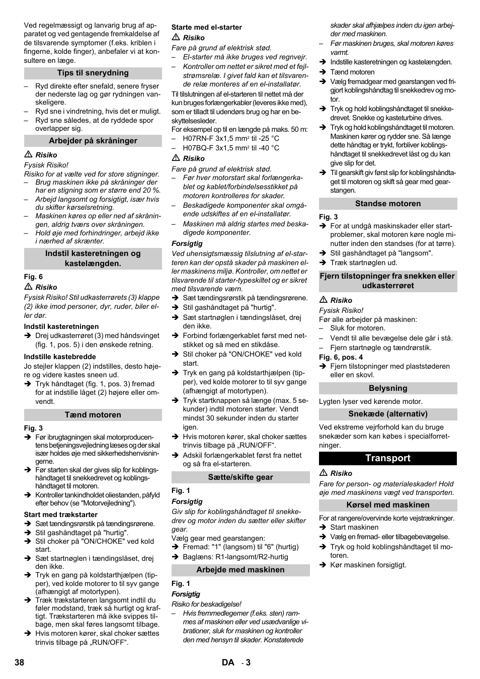 Transport | Karcher STH 8-66 User Manual | Page 38 / 128