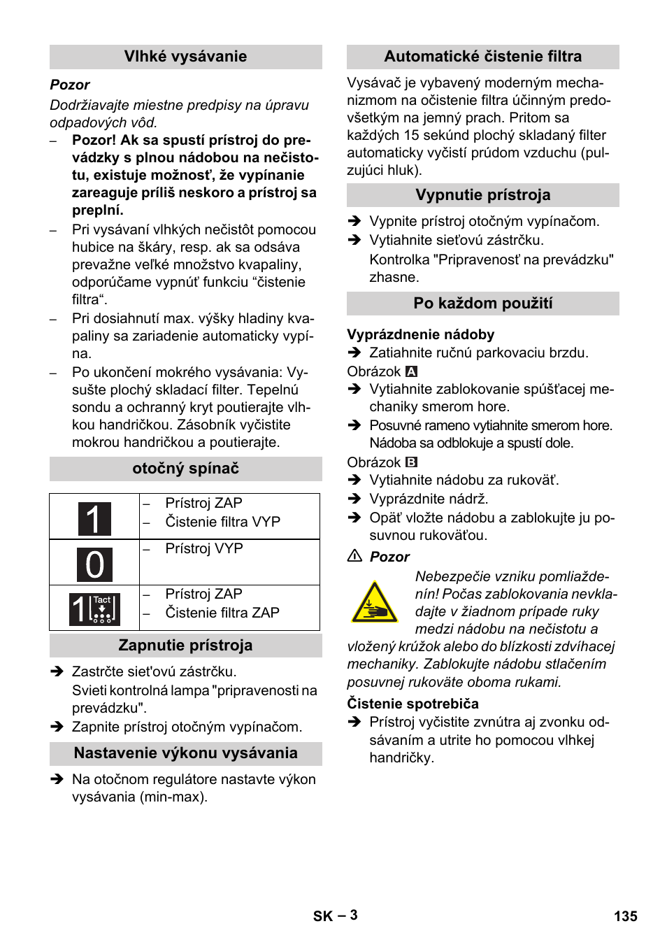 Karcher IVC 60-12-1 Tact EC User Manual | Page 135 / 188