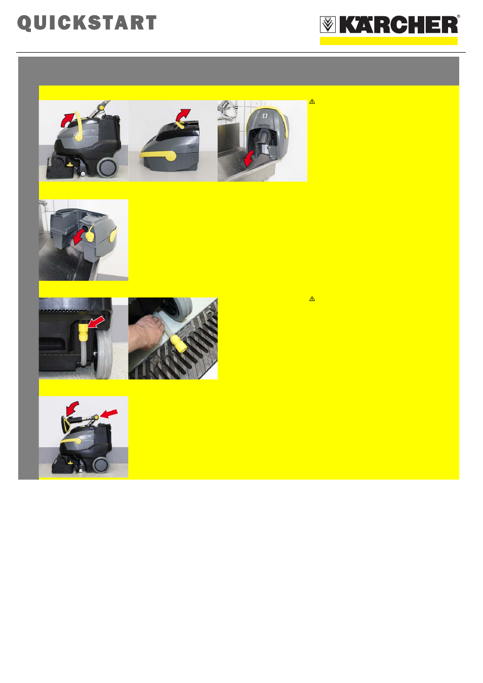 Quickstart, Finish operation | Karcher BR 35-12 Bp Pack User Manual | Page 3 / 4