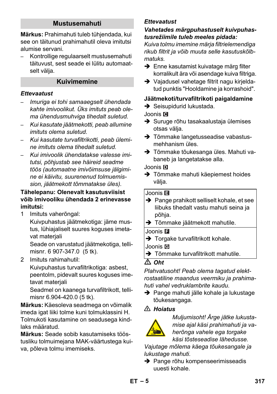 Karcher IVC 60-12-1 Ec H Z22 User Manual | Page 317 / 372