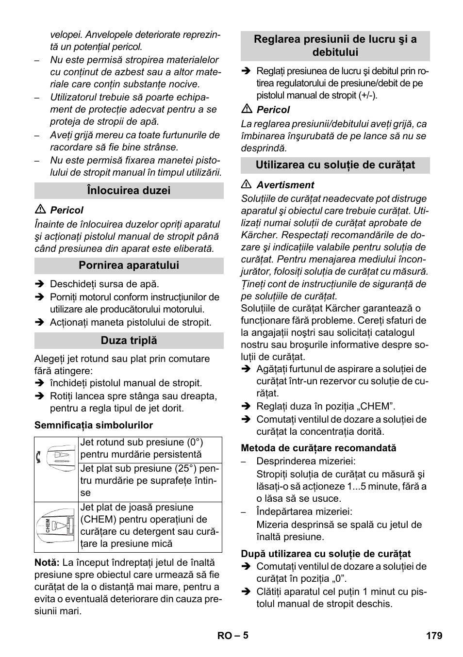 Karcher HD 1050 B User Manual | Page 179 / 270