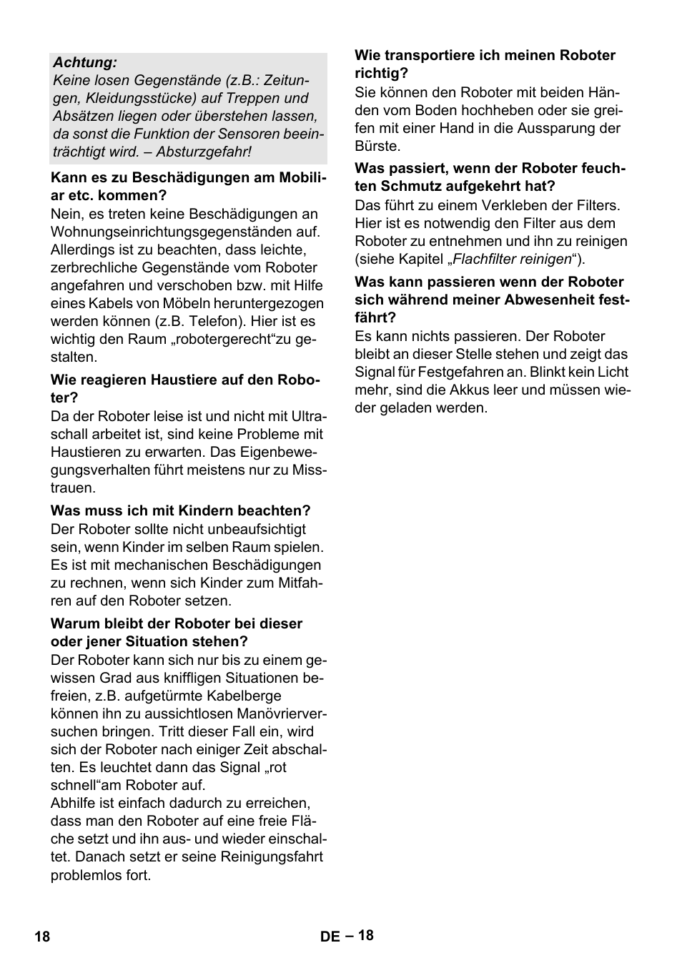 Karcher Robot RC 3000 User Manual | Page 18 / 400
