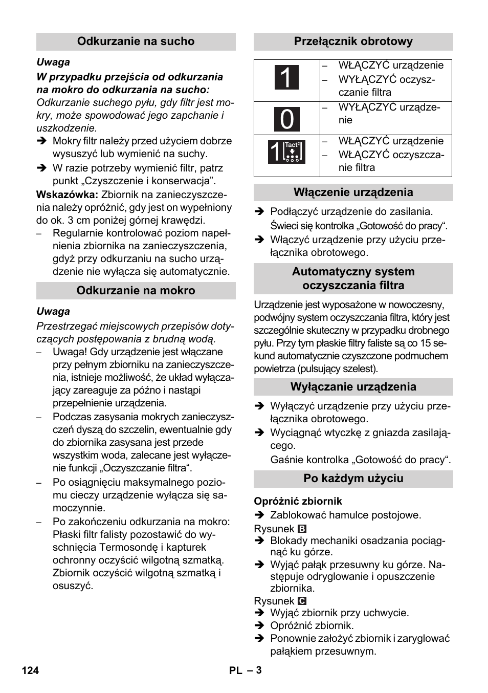 Karcher IVC 60-30 Tact User Manual | Page 124 / 192