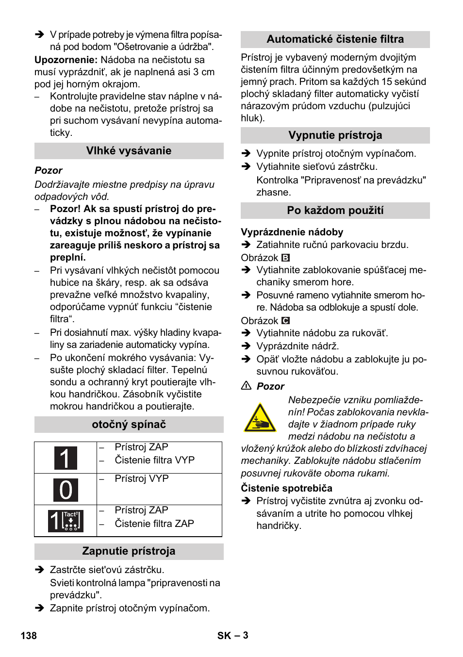 Karcher IVC 60-30 Tact User Manual | Page 138 / 192
