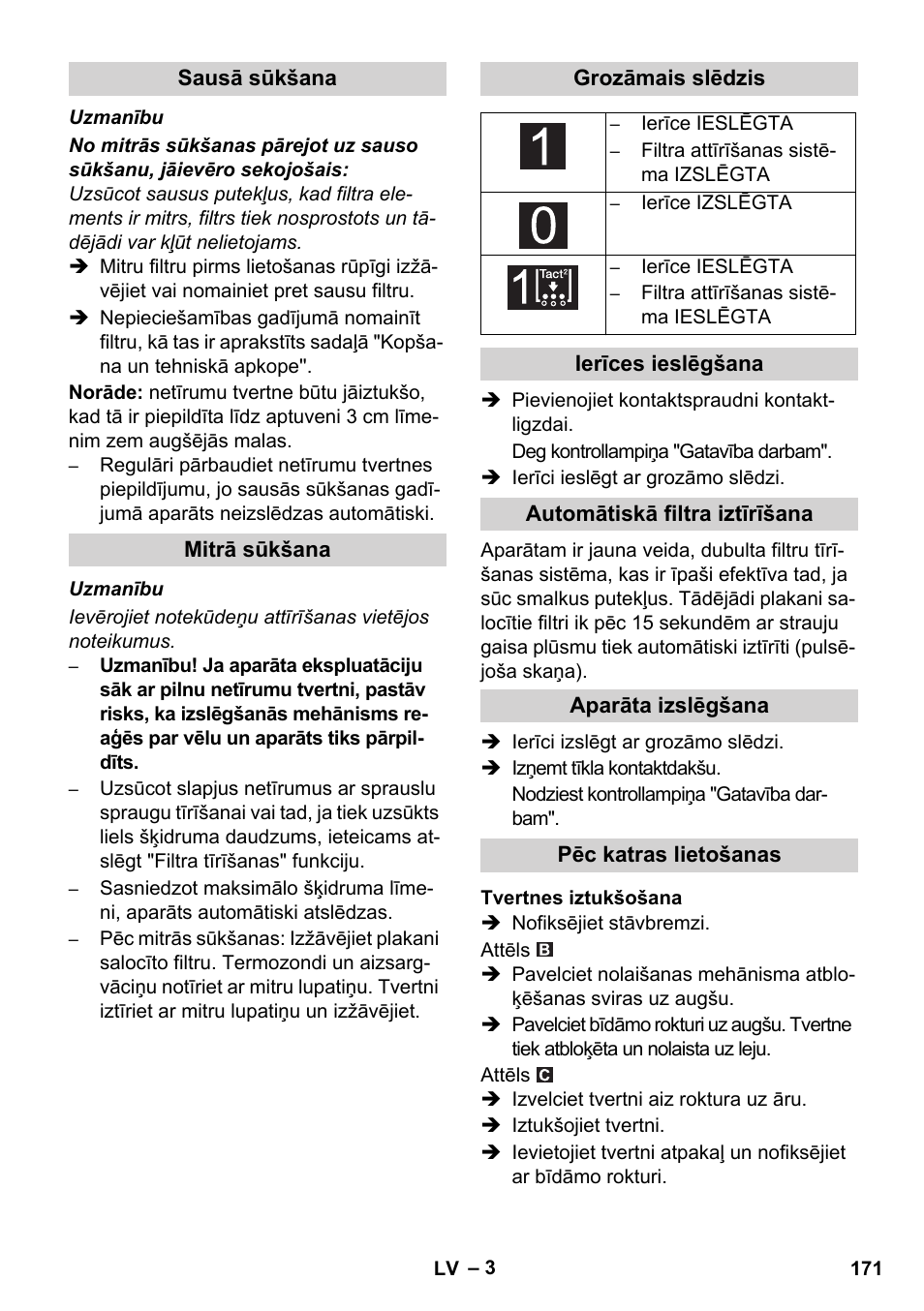 Karcher IVC 60-30 Tact User Manual | Page 171 / 192