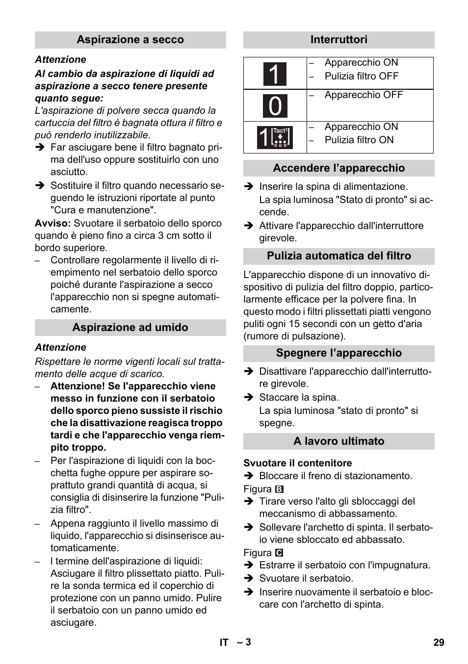 Karcher IVC 60-30 Tact User Manual | Page 29 / 192