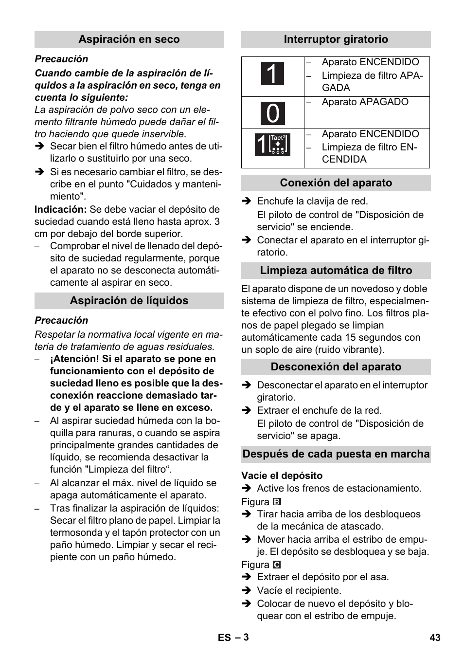 Karcher IVC 60-30 Tact User Manual | Page 43 / 192