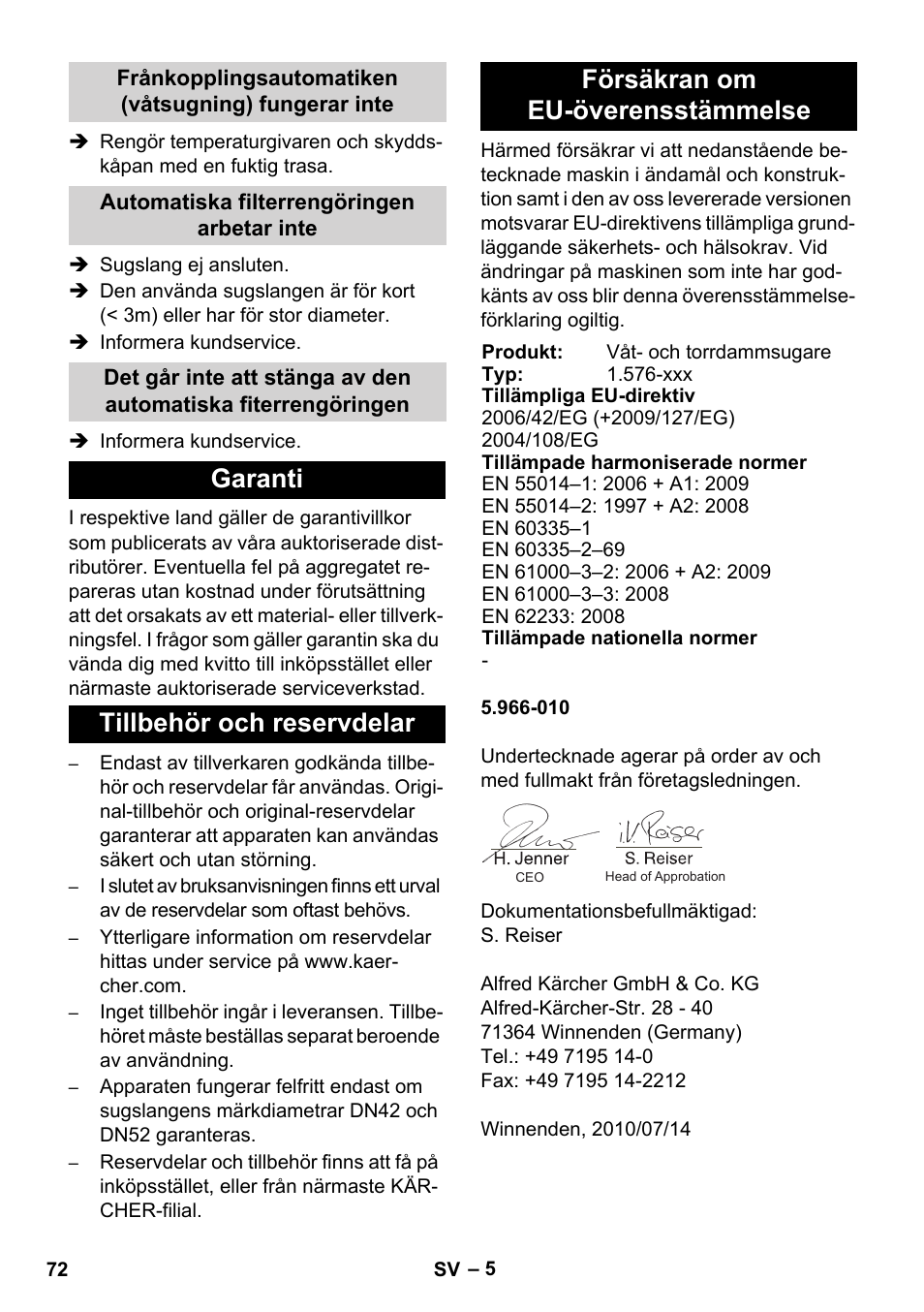 Karcher IVC 60-30 Tact User Manual | Page 72 / 192