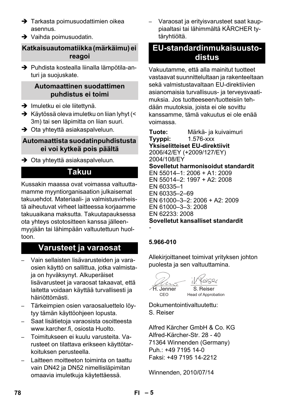 Karcher IVC 60-30 Tact User Manual | Page 78 / 192