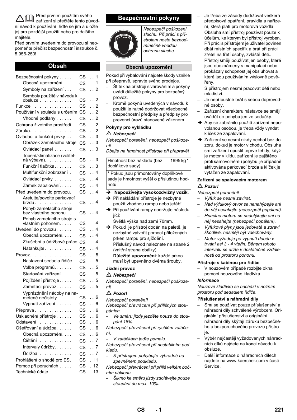 Karcher KM 170-600 D User Manual | Page 221 / 428
