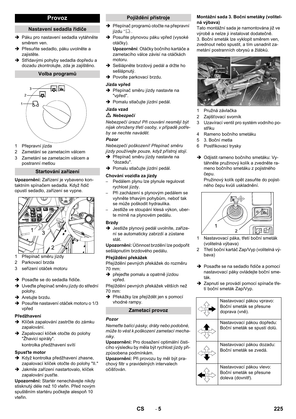 Provoz | Karcher KM 170-600 D User Manual | Page 225 / 428