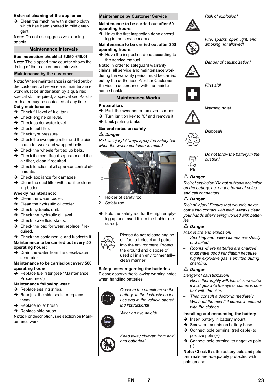 Karcher KM 170-600 D User Manual | Page 23 / 428