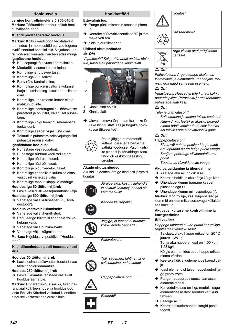 Karcher KM 170-600 D User Manual | Page 342 / 428