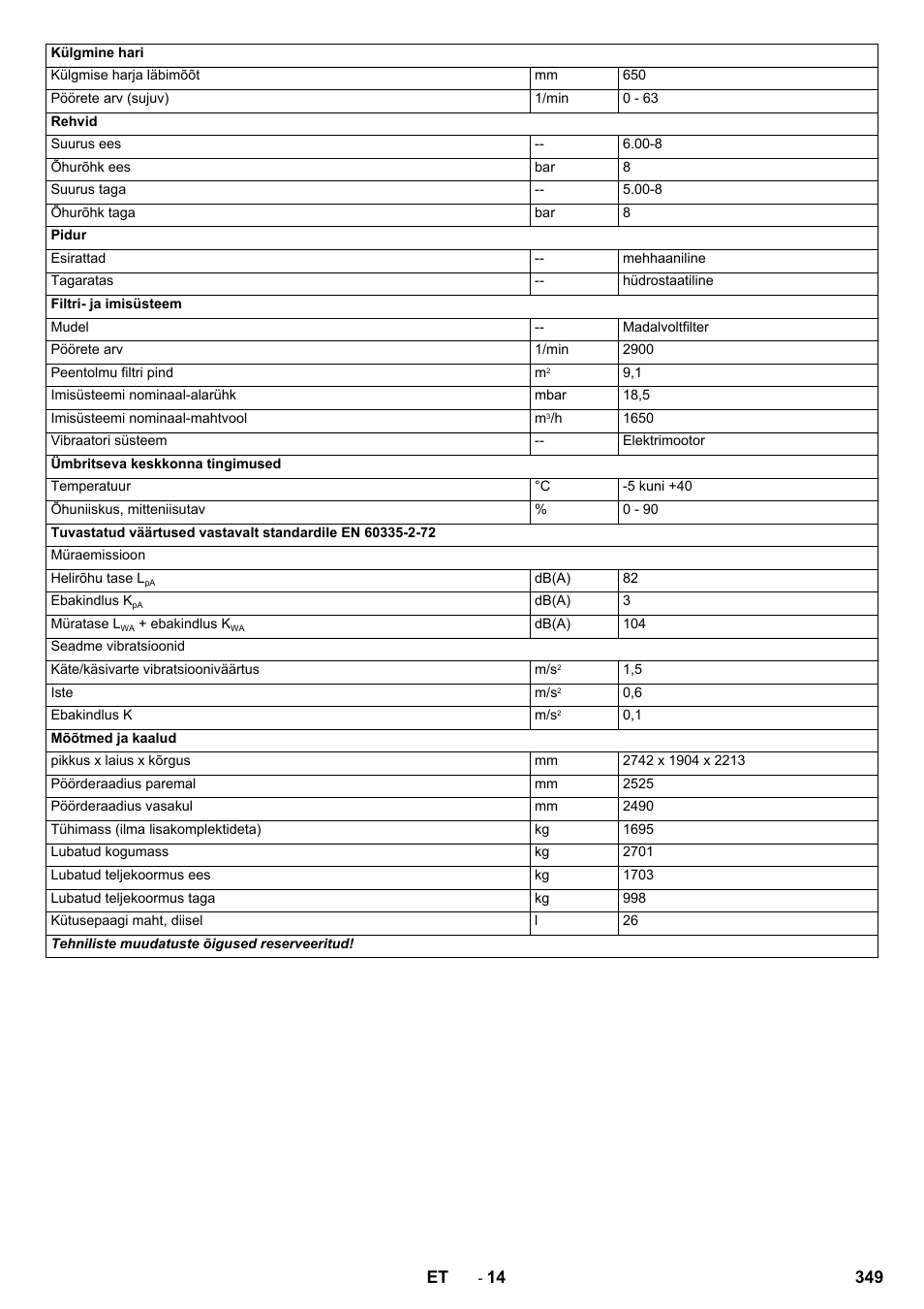 349 et | Karcher KM 170-600 D User Manual | Page 349 / 428