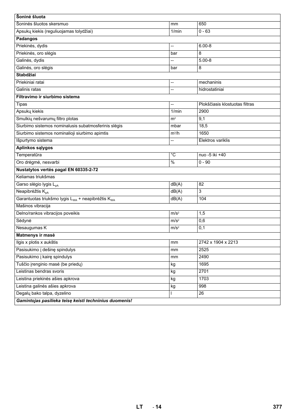 377 lt | Karcher KM 170-600 D User Manual | Page 377 / 428