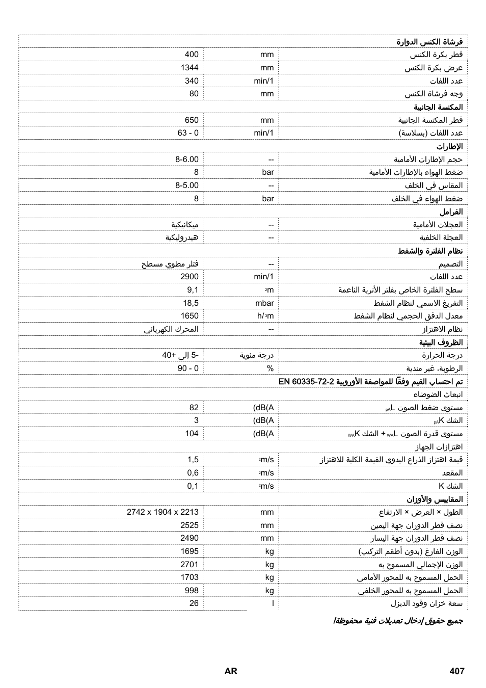 Karcher KM 170-600 D User Manual | Page 407 / 428