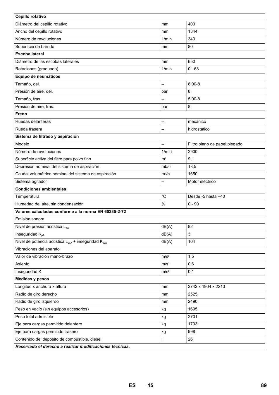 Karcher KM 170-600 D User Manual | Page 89 / 428