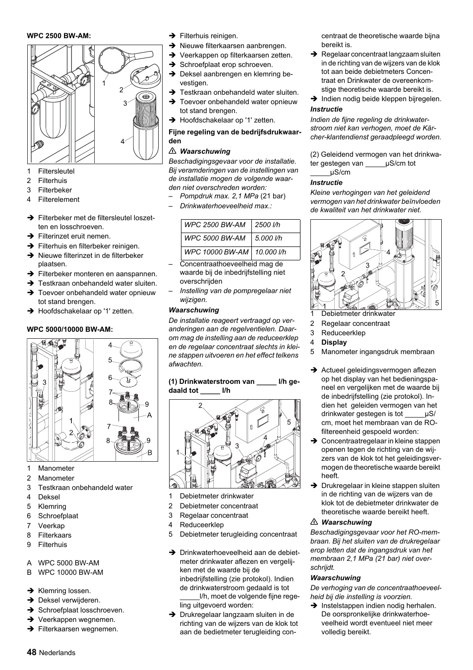 Karcher Úpravna vody WPC 5000 CD User Manual | Page 48 / 98
