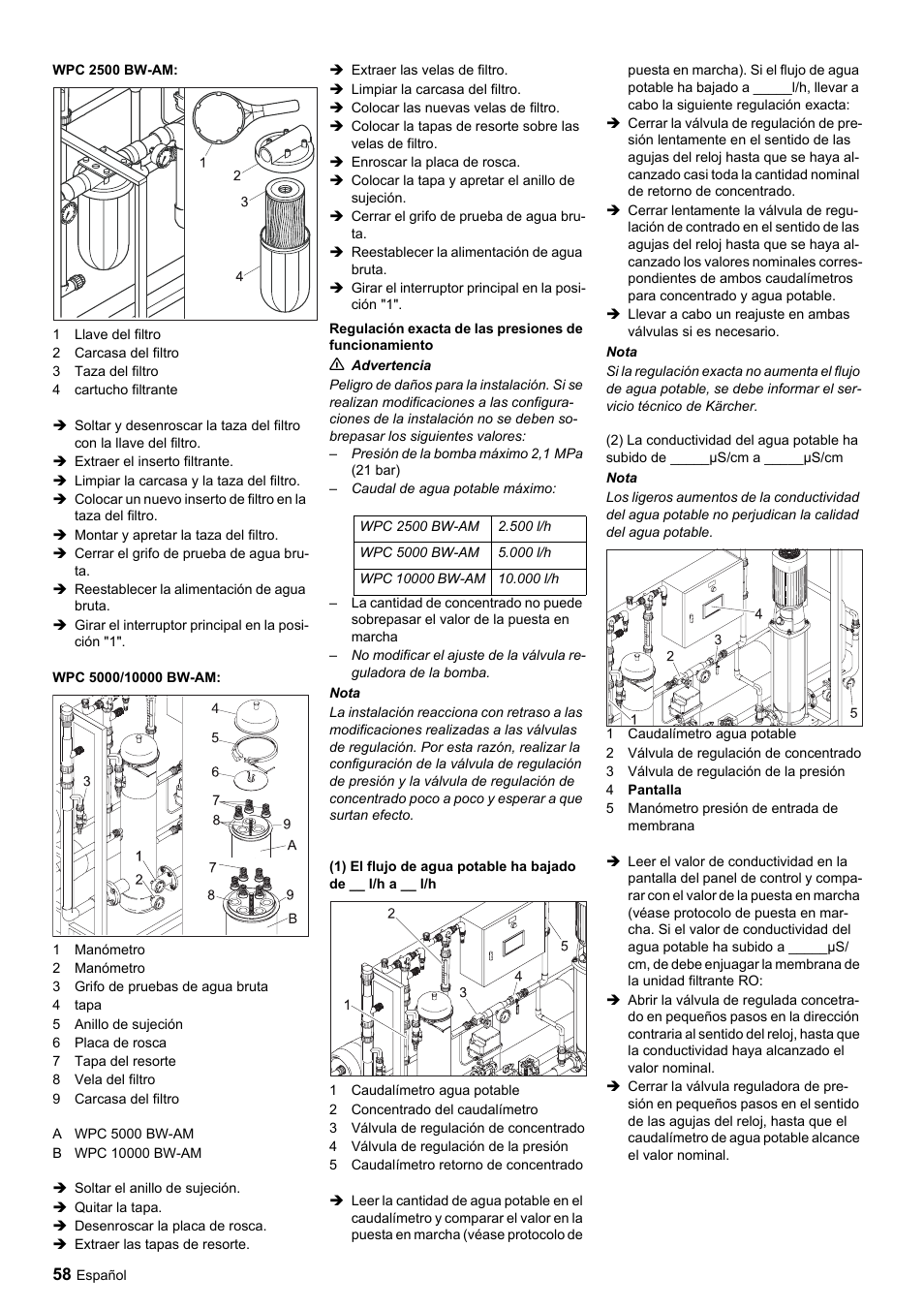 Karcher Úpravna vody WPC 5000 CD User Manual | Page 58 / 98