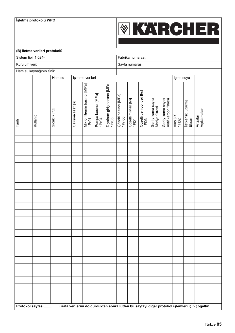 Karcher Úpravna vody WPC 5000 CD User Manual | Page 85 / 98