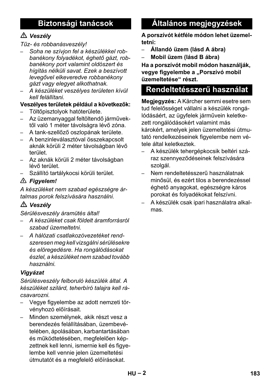 Karcher SB V1 Eco User Manual | Page 183 / 356