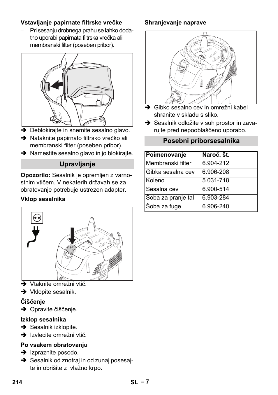 Karcher SB V1 Eco User Manual | Page 214 / 356