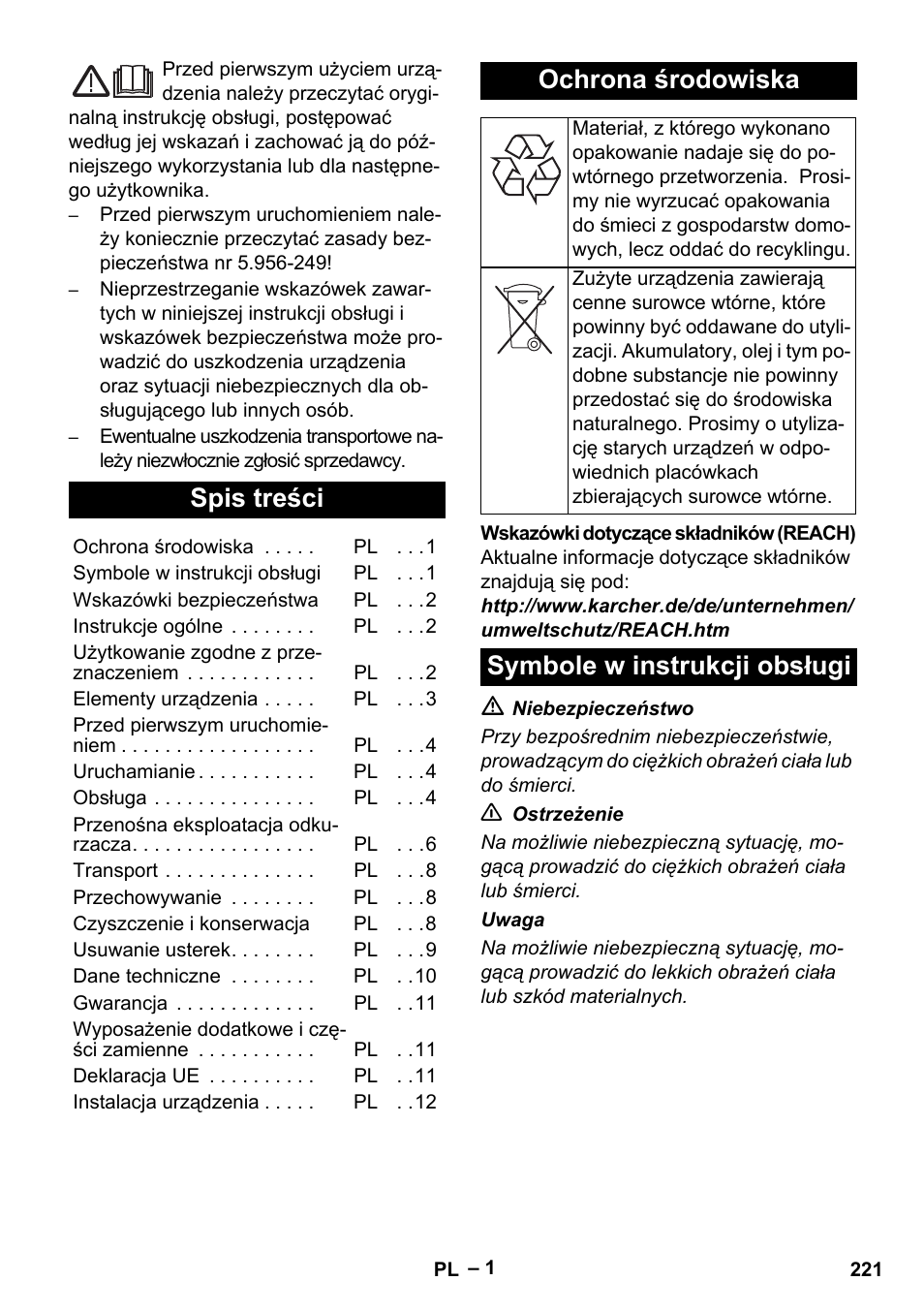 Karcher SB V1 Eco User Manual | Page 221 / 356