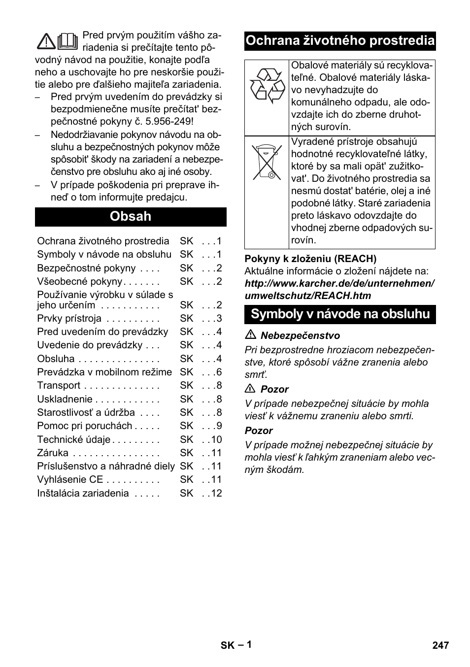 Karcher SB V1 Eco User Manual | Page 247 / 356