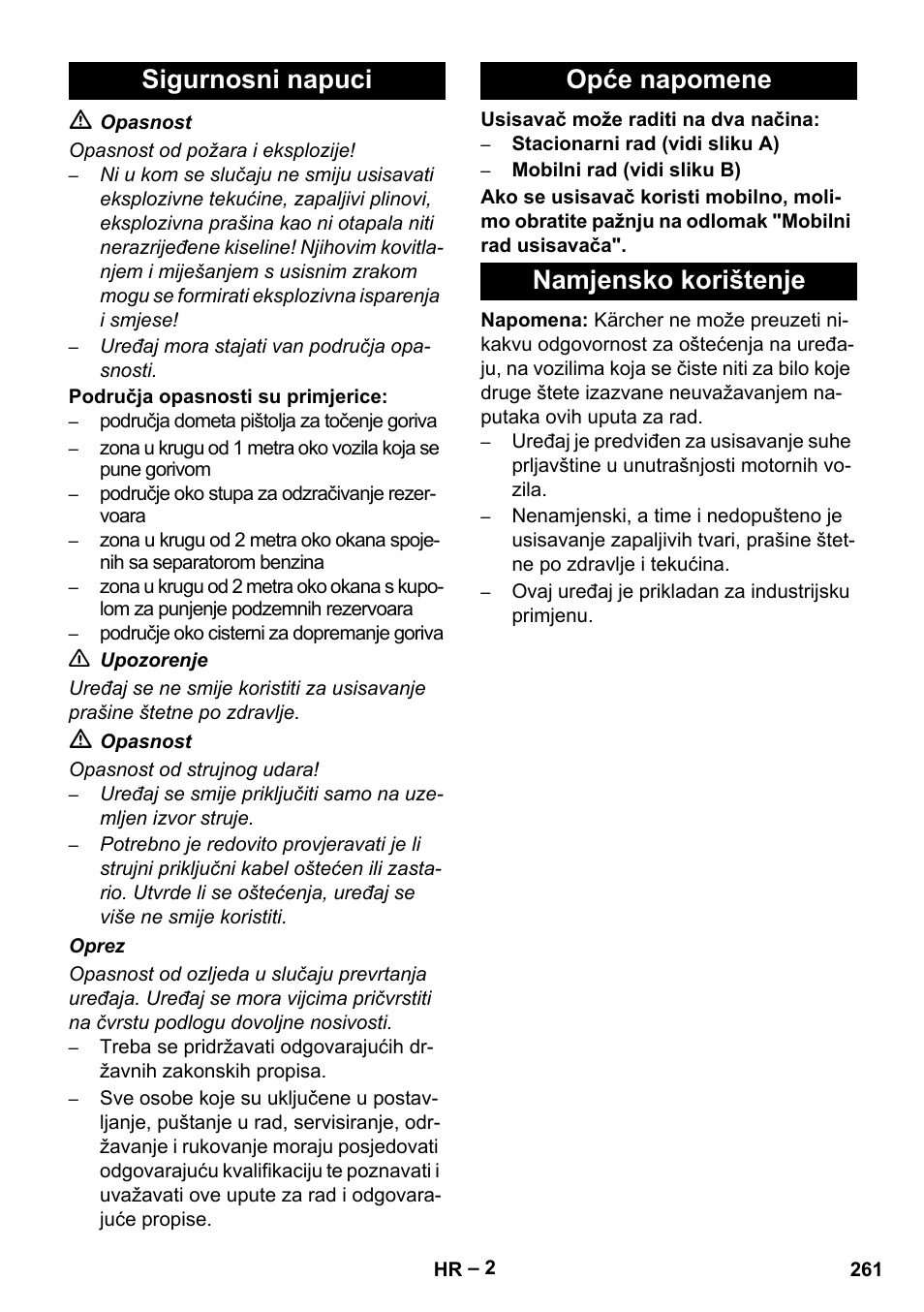 Karcher SB V1 Eco User Manual | Page 261 / 356