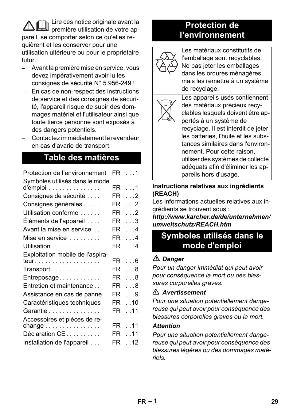 Karcher SB V1 Eco User Manual | Page 29 / 356
